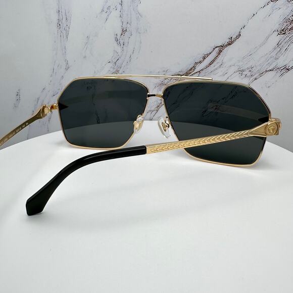 NEW VERSACE Gold Metal Sunglasses - Picture 14 of 16